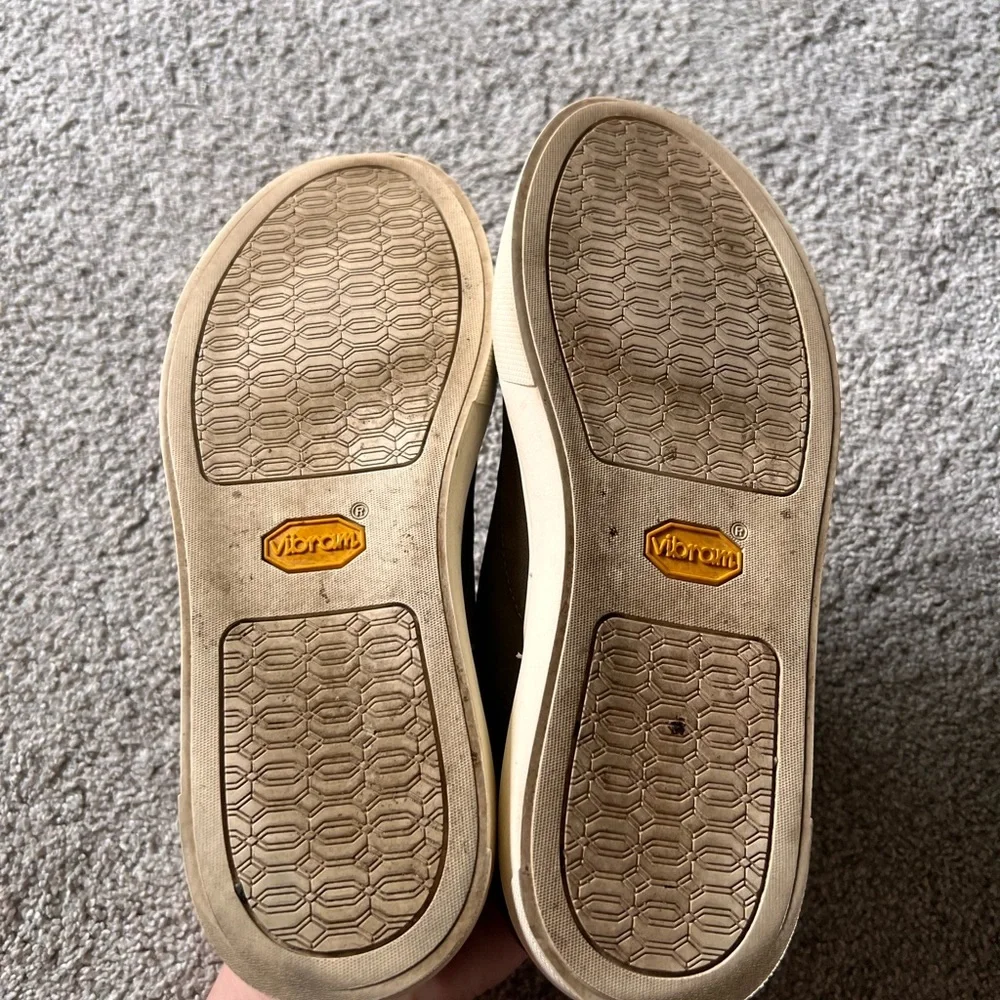 Nisolo Olive Green Suede Low-Top Sneakers with Cream Soles
